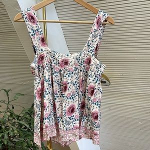 Natalie Martin Cream Vintage Flowers Tank